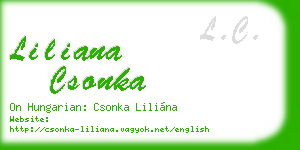 liliana csonka business card