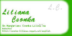 liliana csonka business card